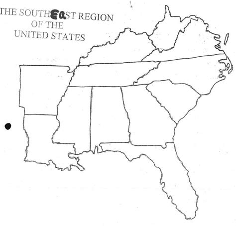 Southeast Region Map Printable